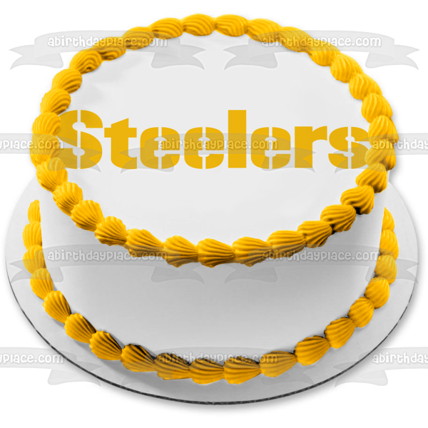 Pittsburgh Steelers Logo NFL Edible Cake Topper Image ABPID06007