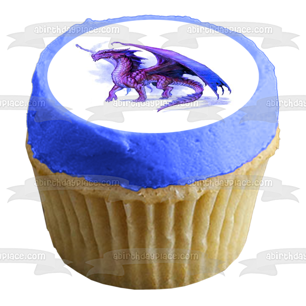 Imagen comestible para tarta de dragón morado ABPID06015 