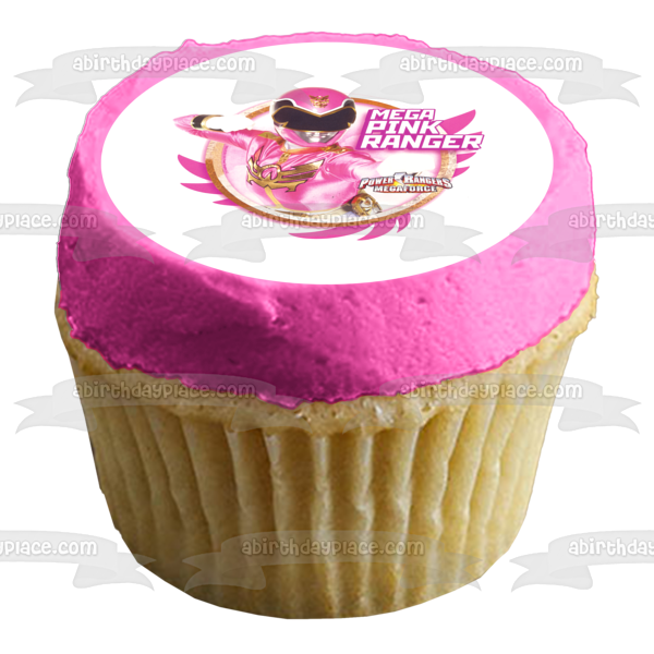 Power Rangers Mega Force Dino Charge Pink Ranger Edible Cake Topper Image ABPID05894