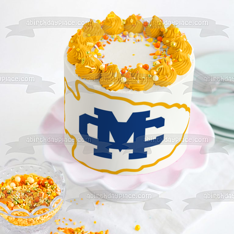 Imagen comestible para tarta con logotipo de Mississippi College Athletics, pez, ABPID06016 