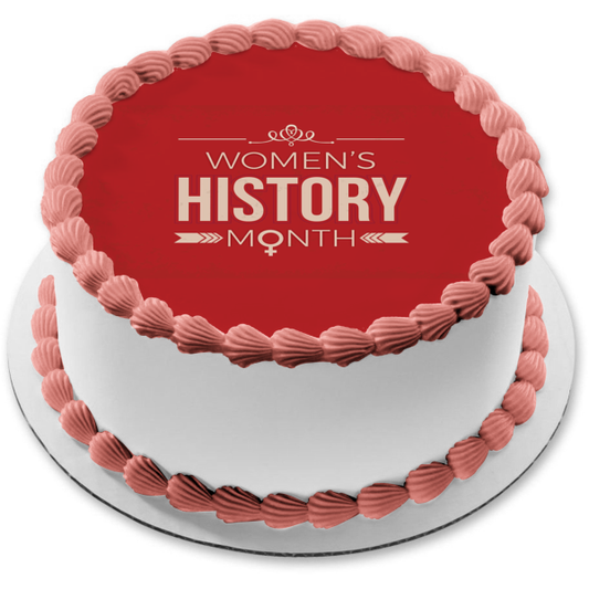 Adorno comestible para tarta del Mes de la Historia de la Mujer Imagen ABPID55243 