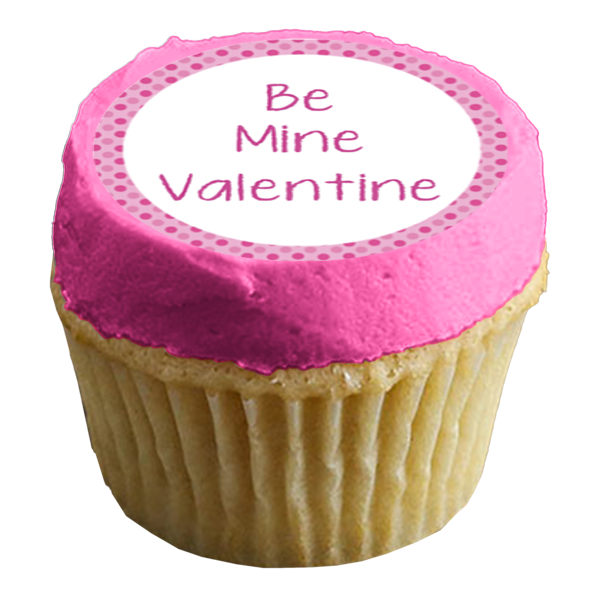 Happy Valentine's Day Hugs and Kisses Edible Cupcake Topper Images ABPID55228