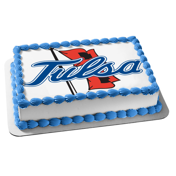 Imagen comestible para tarta de baloncesto con logotipo de Tulsa Golden Hurricane ABPID05917 