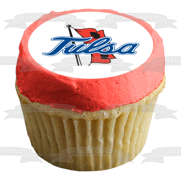 Imagen comestible para tarta de baloncesto con logotipo de Tulsa Golden Hurricane ABPID05917 