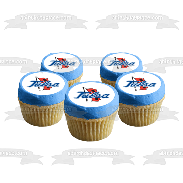 Imagen comestible para tarta de baloncesto con logotipo de Tulsa Golden Hurricane ABPID05917 