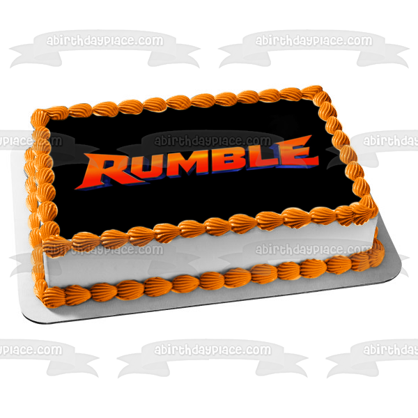 Rumble Movie Logo Edible Cake Topper Image ABPID55276