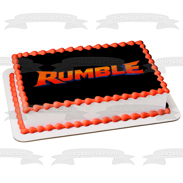 Rumble Movie Logo Edible Cake Topper Image ABPID55276