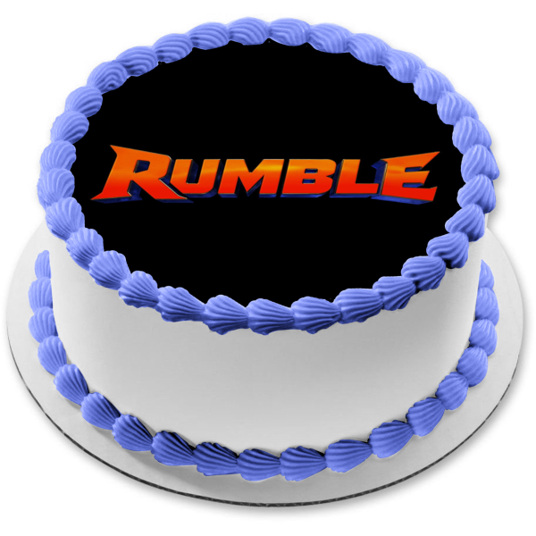 Rumble Movie Logo Edible Cake Topper Image ABPID55276