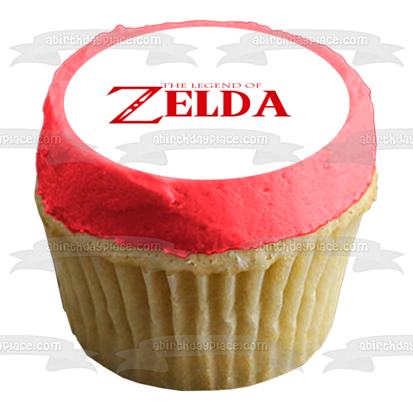 The Legend of Zelda Red Logo Edible Cake Topper Image ABPID06063