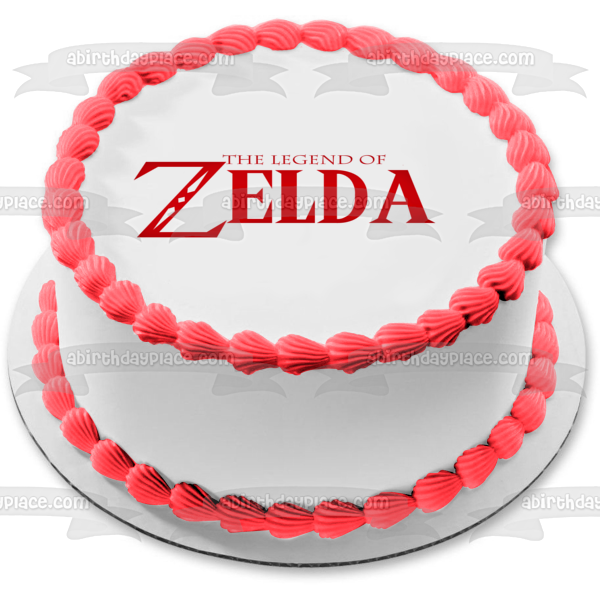 The Legend of Zelda Red Logo Edible Cake Topper Image ABPID06063