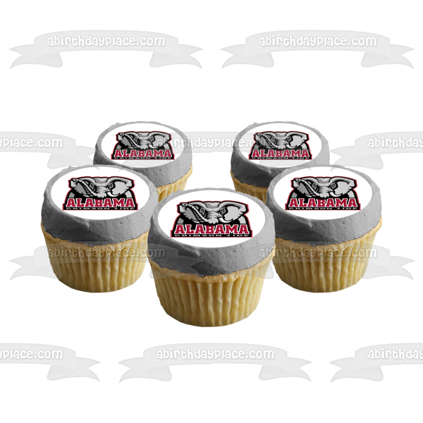 University of Alabama Crimson Tide Logo College Sports Elephant Edible Cake Topper Image ABPID06089