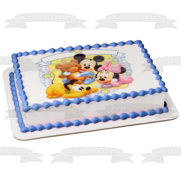 Adorno comestible para tarta de Mickey Mouse, Minnie Mouse y Goofy, imagen ABPID06118