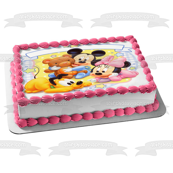 Adorno comestible para tarta de Mickey Mouse, Minnie Mouse y Goofy, imagen ABPID06118