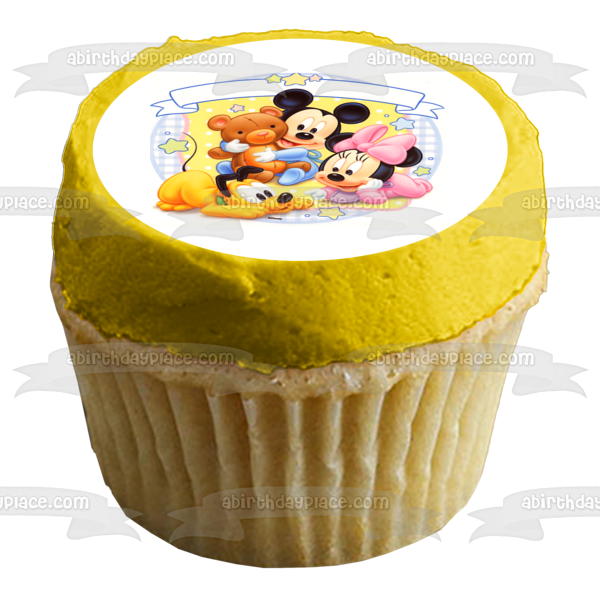 Adorno comestible para tarta de Mickey Mouse, Minnie Mouse y Goofy, imagen ABPID06118