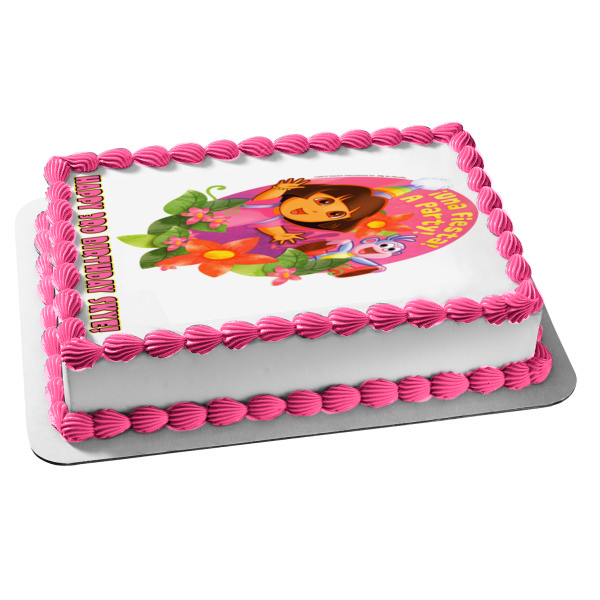 50th Birthday Cake vanilla flavour delivered in Vijayawada