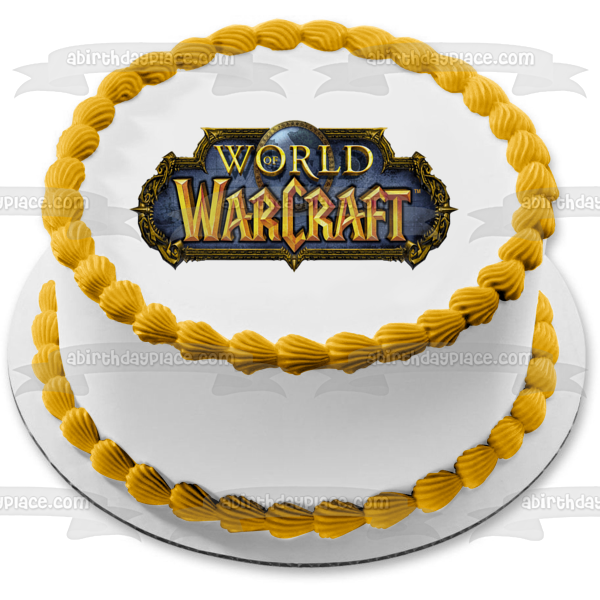 Imagen comestible para decoración de tarta con el logotipo de World of Warcraft ABPID06311 