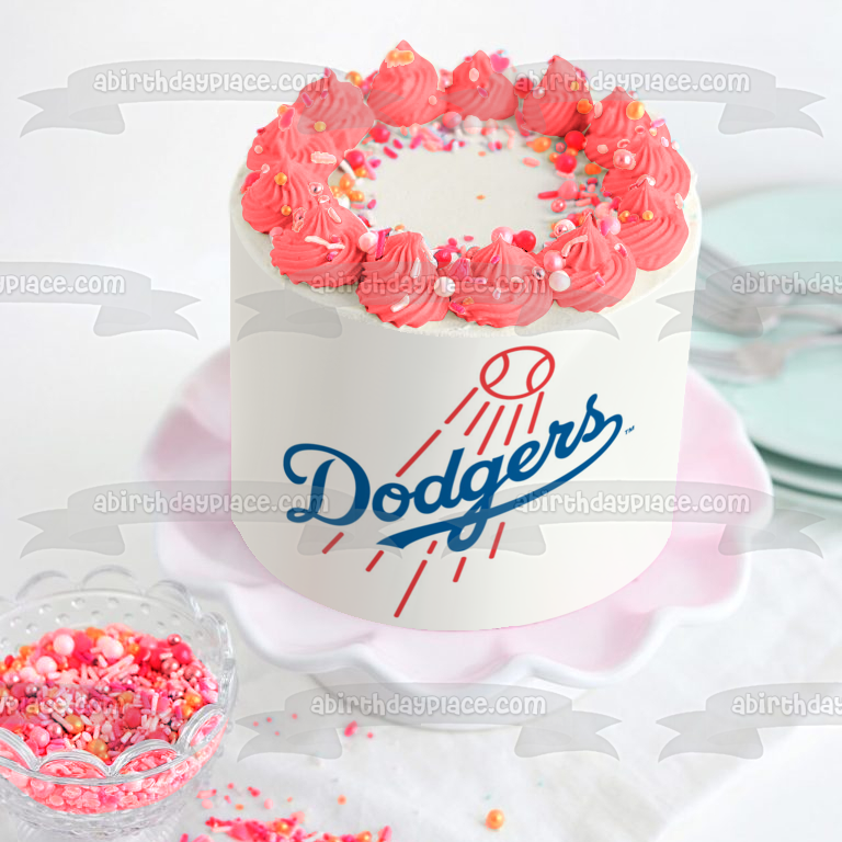 Imagen comestible para tarta de béisbol de Los Angeles Dodgers MLB ABPID06143 