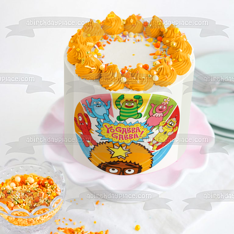 Yo Gabba Gabba Muno Foofa Brobee Toodee y Plex Imagen comestible para decoración de tarta ABPID06313 