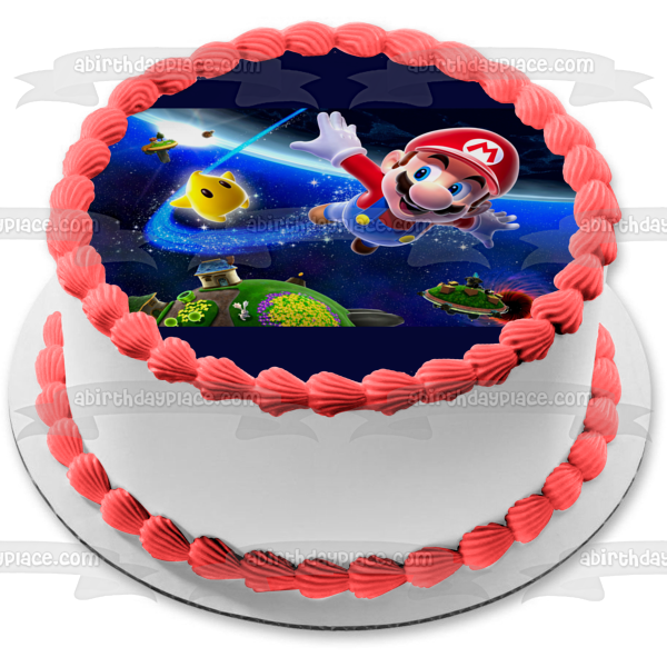 Imagen comestible para tarta de Super Mario Brothers Star Galaxy ABPID06193 