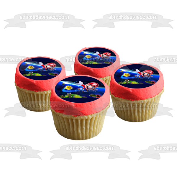 Imagen comestible para tarta de Super Mario Brothers Star Galaxy ABPID06193 