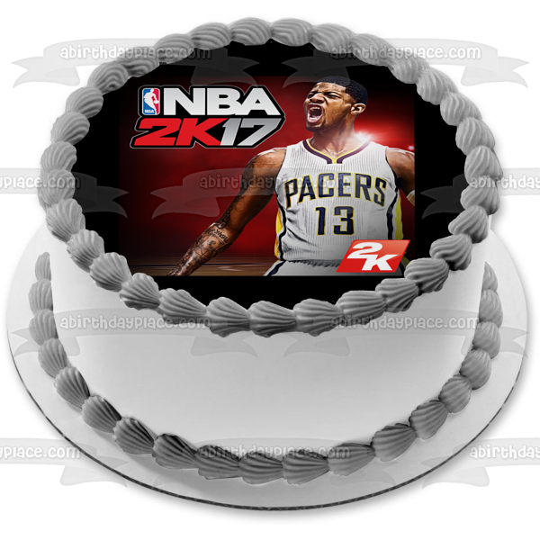 Indiana Pacers NBA Paul George 13 Edible Cake Topper Image ABPID06368