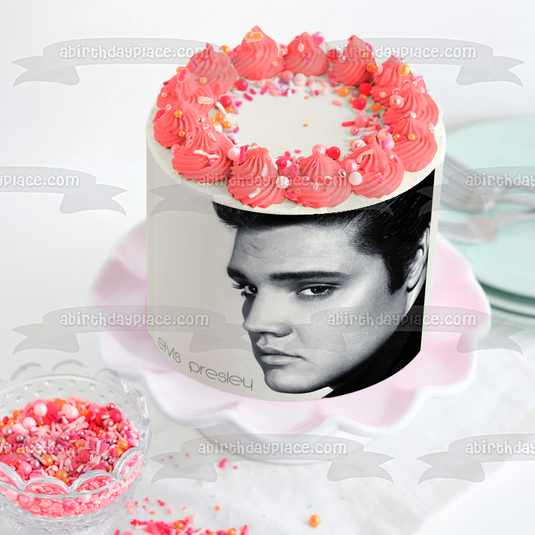 Elvis Presley el Rey Vive en Brasil Portada Imagen comestible para decoración de tarta ABPID06373 