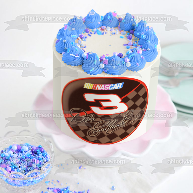 Nascar Dale Earnhardt 3 Logo comestible decoración para tarta imagen ABPID06378 