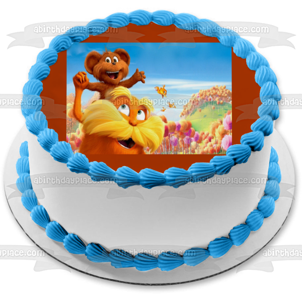 Dr. Seuss el Lorax Bar-Ba-Loot y Humming Fish Imagen comestible para decoración de tarta ABPID06226 