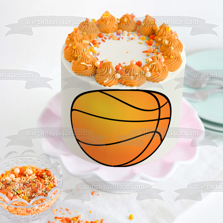 Imagen comestible para decoración de tarta de baloncesto ABPID06413 