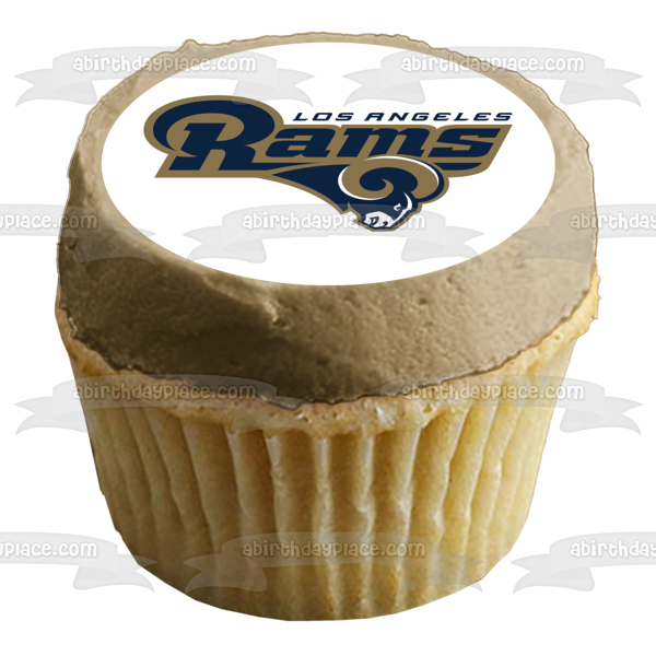 Imagen comestible para tarta comestible con logotipo de Los Angeles Rams de la NFL, fútbol americano profesional, ABPID06429 