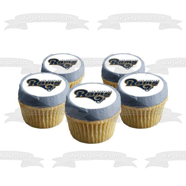 Imagen comestible para tarta comestible con logotipo de Los Angeles Rams de la NFL, fútbol americano profesional, ABPID06429 