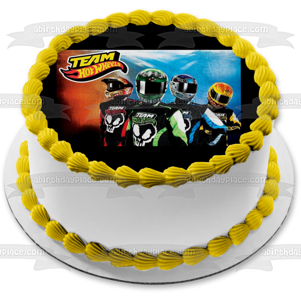 Team Hot Wheels Brandon Gage Rhett and Wyatt Edible Cake Topper Image ABPID06249