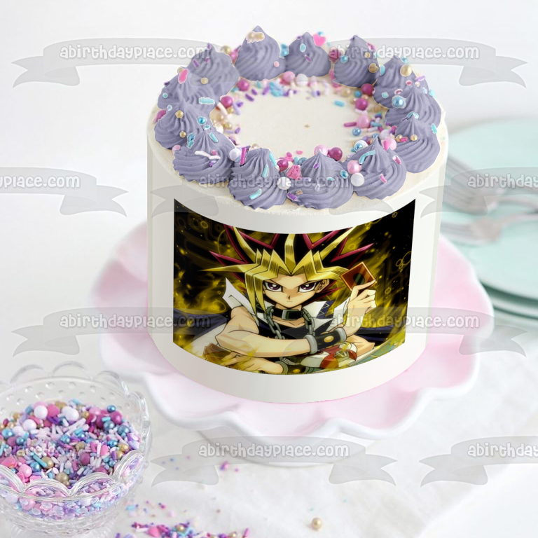 Yu-Gi-Oh Yugi Mutou In Domino City Edible Cake Topper Image ABPID06446