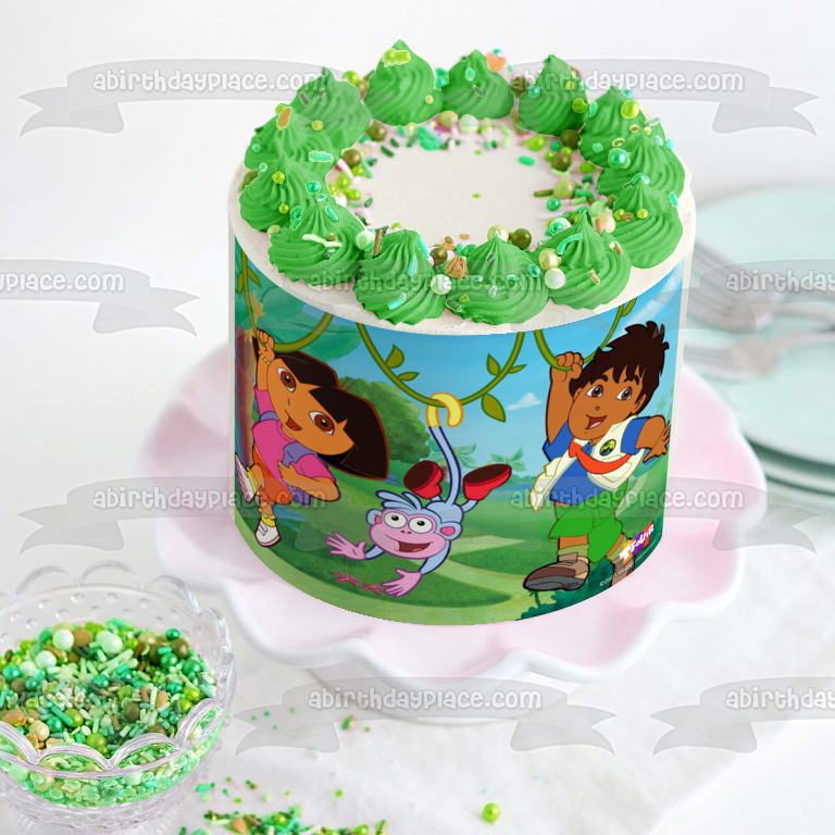 Dora la Exploradora Go Diego Go Botas Imagen comestible para decoración de tarta ABPID06291 