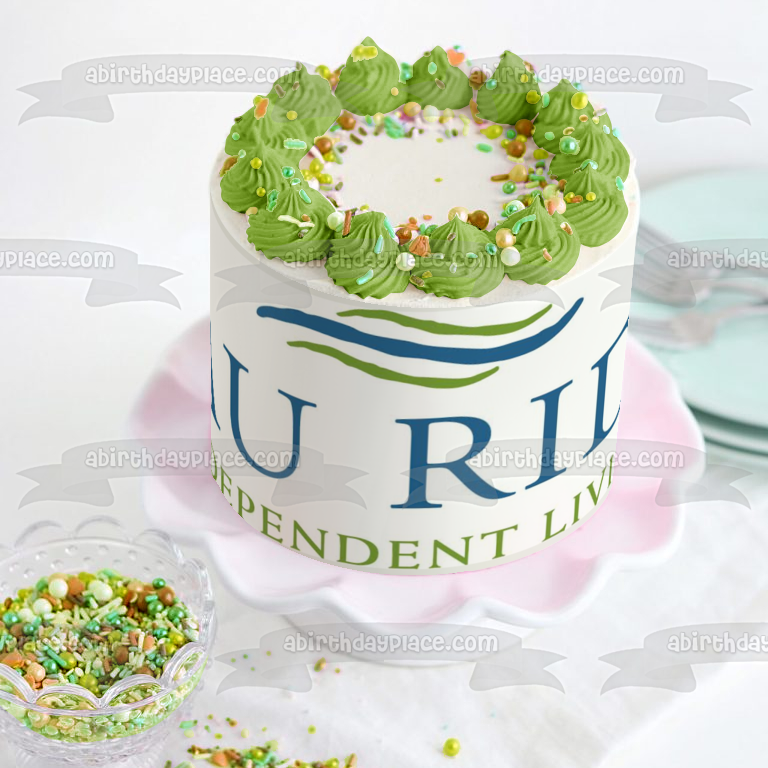 Imagen de decoración comestible para tarta con el logotipo de Beau Ridge Independent Living Amidi Care ABPID06608 