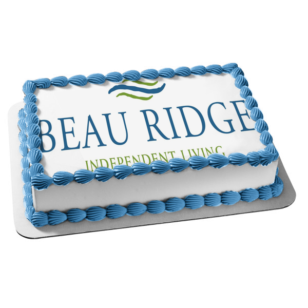 Imagen de decoración comestible para tarta con el logotipo de Beau Ridge Independent Living Amidi Care ABPID06608 