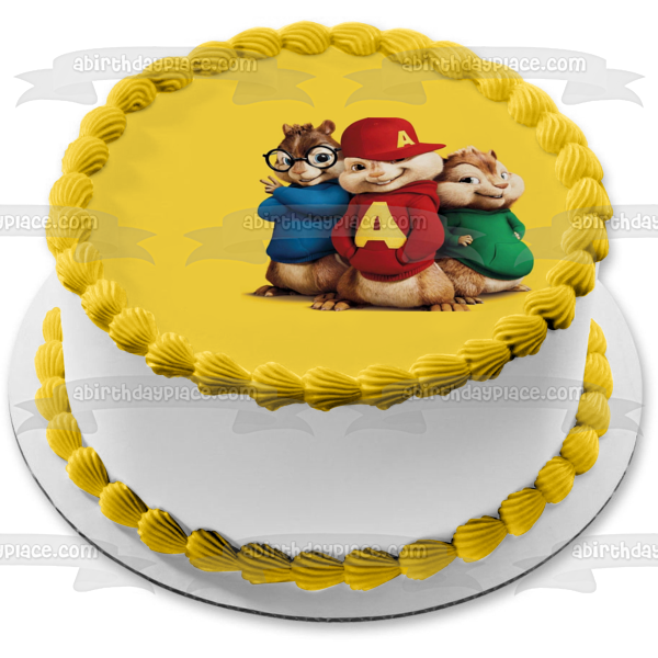 Alvin and the Chipmunks Simon and Theodore Edible Cake Topper Image ABPID06800