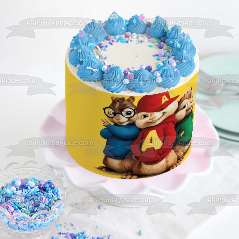 Alvin and the Chipmunks Simon and Theodore Edible Cake Topper Image ABPID06800