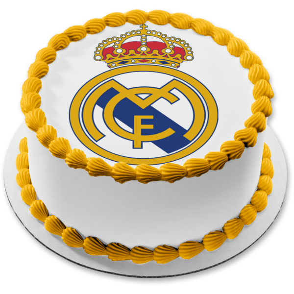 Imagen comestible para tarta con logotipo del Real Madrid CF Club De Futbol de fútbol español ABPID06694 