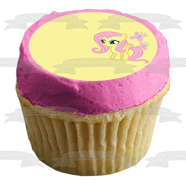 My Little Pony Equestria Girls Fluttershy and Butterflies Edible Cake Topper Image ABPID06709