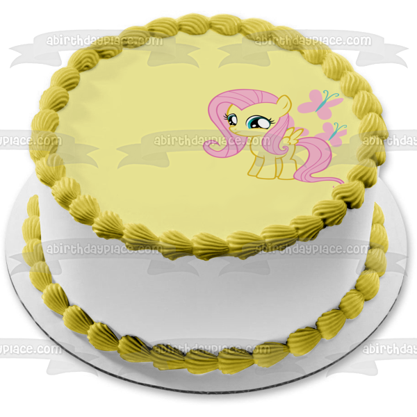 My Little Pony Equestria Girls Fluttershy and Butterflies Edible Cake Topper Image ABPID06709