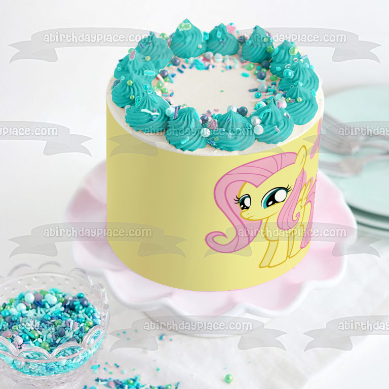 My Little Pony Equestria Girls Fluttershy and Butterflies Edible Cake Topper Image ABPID06709