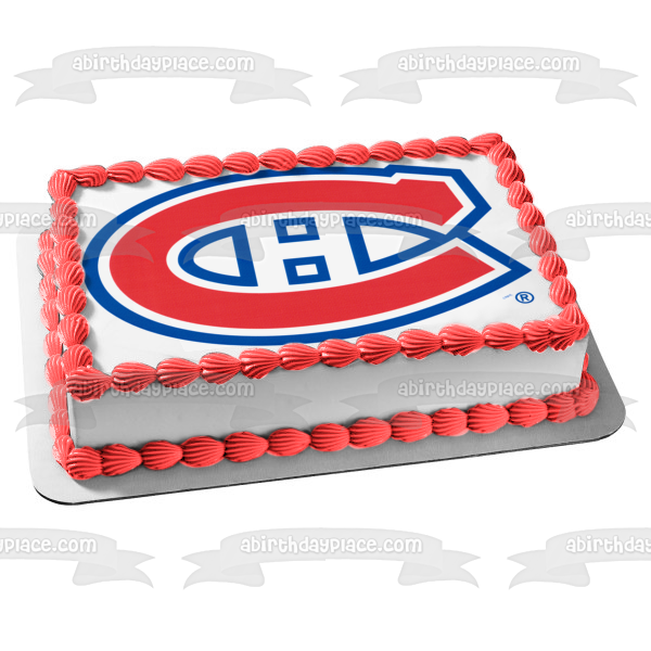 Montreal Canadiens 1917-1918 Logo Club De Hockey Canadien Imagen comestible para decoración de tarta ABPID06716 