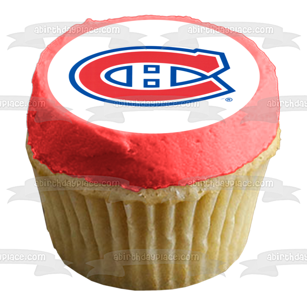 Montreal Canadiens 1917-1918 Logo Club De Hockey Canadien Imagen comestible para decoración de tarta ABPID06716 