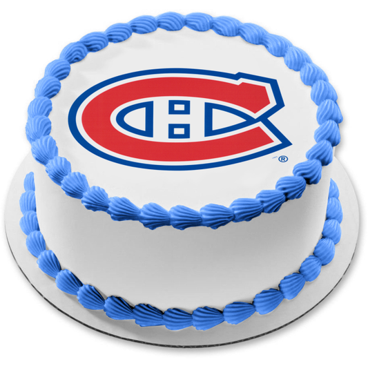 Montreal Canadiens 1917-1918 Logo Club De Hockey Canadien Edible Cake Topper Image ABPID06716