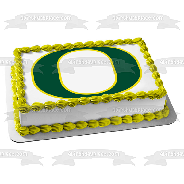 Imagen comestible para tarta con logotipo de los Ducks de la Universidad de Oregon ABPID06872 