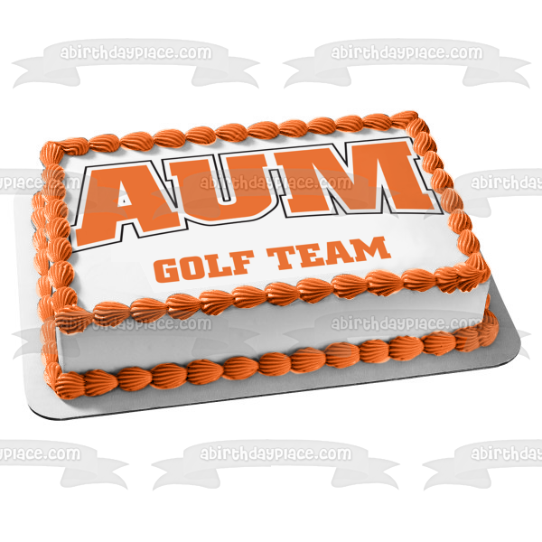 Aum Auburn University at Montogmery Golf Team Logo Edible Cake Topper Image ABPID06772