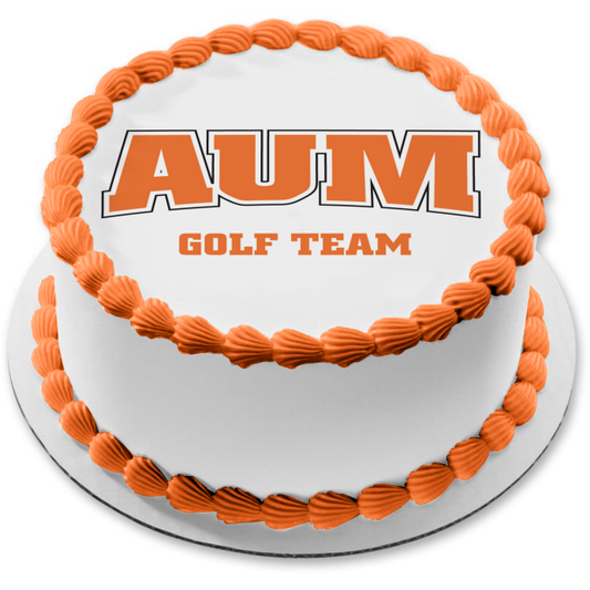 Aum Auburn University at Montogmery Golf Team Logo Edible Cake Topper Image ABPID06772