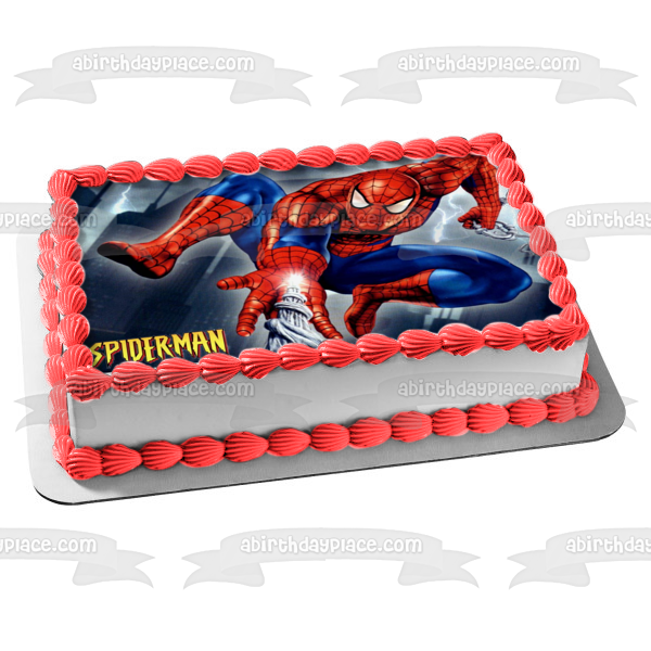 Imagen comestible para decoración de tartas de Marvel Spider-Man Casting Webs ABPID11823 