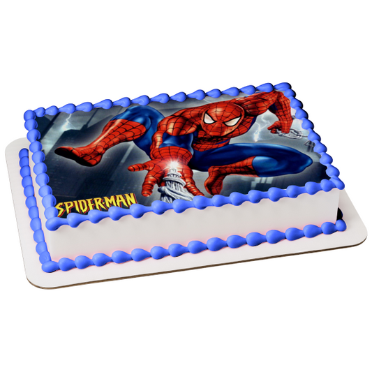 Imagen comestible para decoración de tartas de Marvel Spider-Man Casting Webs ABPID11823 